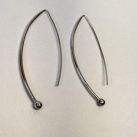 Silpada Sterling Silver Balancing Act Threader Earrings Signed #W1307 - Picture 3 of 7